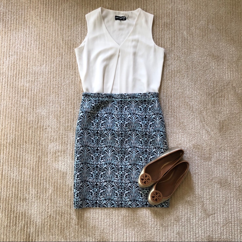 Reversible neoprene J McLaughlin skirt